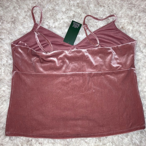 NWT Cropped Tank WILD FABLE Snowbloom Rose CAMISOLE Lightweight Velour sz XL - Picture 2 of 12